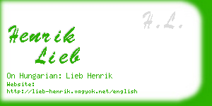 henrik lieb business card